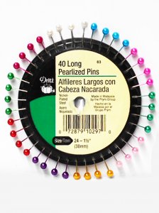 Dritz #63 Long Pearlized Pins - 40 count