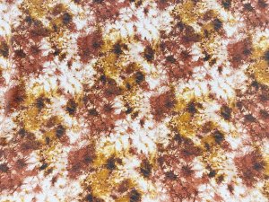 Imported French Terry Knit Fabric - Tie-dye Rust Mustard