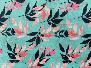 Printemps Digital Cotton Shirting Fabric - 180142 Jade Salmon