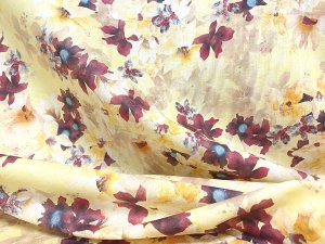 Printemps Digital Cotton Shirting Fabric - 68951 Gold Multi