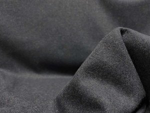 Classic Wool Blend Melton Coating Fabric - Dark Grey