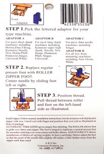 YKK Invisible Zipper Foot - Adapators