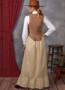 McCall's Sewing Pattern M8398 - Women's Steampunk and Frontier Vest and Skirt Costume