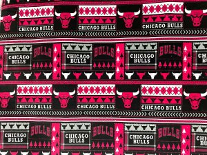 Minky Apparel Plush Fabric - Chicago Bulls