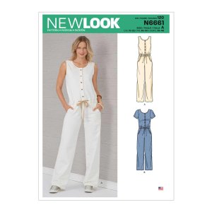 New Look 6661 - Misses' Relaxed Fit Jumpsuit with Drawstring Waist Sewing Pattern