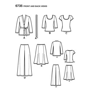 New Look 6735 - Misses' Separates Sewing Pattern