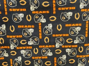 Wholesale Logo Polar Fleece - Chicago Bears Fabric - Allover Print #6321-D  10yds