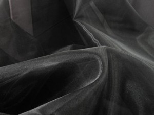 Bridal Organza Fabric - Black - 60" wide