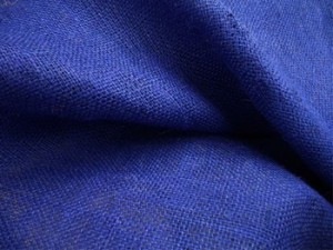 Upholstery Burlap Jute Fabric - Ecliptic Blue