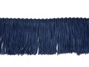 Wholesale Rayon Chainette Fringe - Navy #21 - 4 inch  -   36 yards