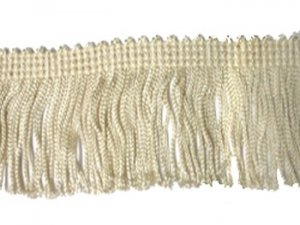 Wholesale Rayon Chainette Fringe - Ivory #26, 6 inch  -  18 yards