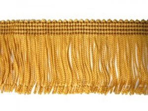 Wholesale Rayon Chainette Fringe - Mustard Gold #3 - 6 inch  -  18 yards