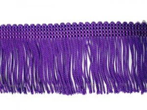 Rayon Chainette Fringe - Purple #33 - 6 inch