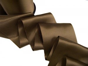 Wholesale Double Faced Satin Ribbon - 3.75" Brown #56 - 27.5 yards