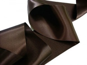 Wholesale Double Faced Satin Ribbon - 3.75" Dark Brown #417 - 27.5 yards