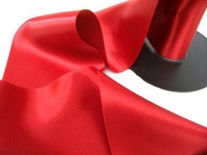 Wholesale Double Faced Satin Ribbon - 3.75" Red #108 - 27.5 yards