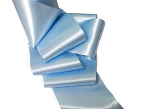 Wholesale Double Faced Satin Ribbon - 3.75" Light Blue #02 - 27.5 yards