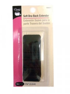 Dritz- Soft Bra-Back Extender, 1 1/4" Black