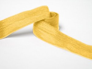 Wholesale Fold Over Elastic - Yellow #34  -   5/8" wide   5 yard roll