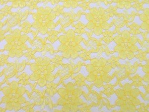 Wholesale Floral Lace - Yellow,  25 yards