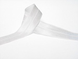 Wholesale Fold Over Elastic - White, 5/8" wide     5 yards