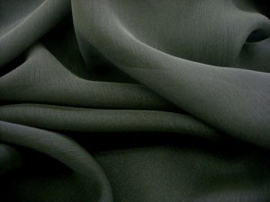 Iridescent Polyester Chiffon - Black #1127