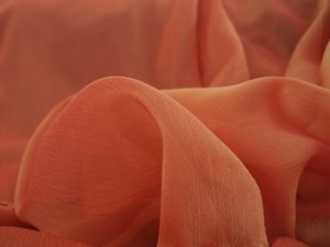 Wholesale Iridescent Polyester Chiffon - Red-Orange #448, 17 yards