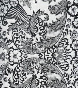 Oilcloth - Paradise Lace Black on White
