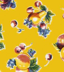 Wholesale Oilcloth - Pears and Apples Yellow - 12yds