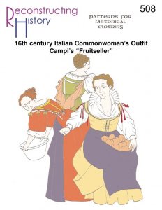 Reconstructing History #RH508 - 16th Century Italian Commonwoman's Outfit Sewing Pattern