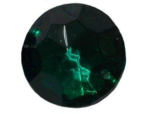 Wholesale Acrylic Jewels - Emerald Sew-In Gemstone - Large Round, 18mm - 144 jewels, 1 gross
