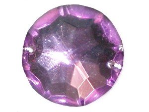 Wholesale Acrylic Jewels - Light Amethyst Sew-In Gemstone - Large Round, 18mm - 144 jewels, 1 gross