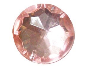 Wholesale Acrylic Jewels - Light Rose Sew-In Gemstone - Large Round, 18mm - 144 jewels, 1 gross