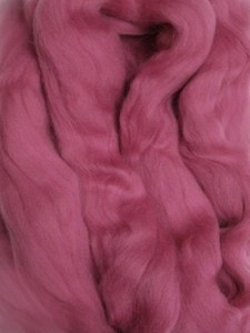 Merino Wool Roving - Fuchsia