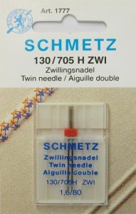 Schmetz Twin Needle #1777, 1.6/80