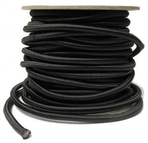 Wholesale Shock Cord Elastic 1007 - Black 1/4"   20yds