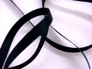 Silk Satin Ribbon 1/4" Black