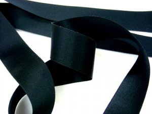 Silk Satin Ribbon 1" Black