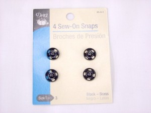Dritz Sew-On Snaps- Black 3