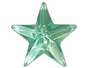 Wholesale Acrylic Jewels - Light Emerald Sew-In Gemstone - Star, 16mm - 144 jewels