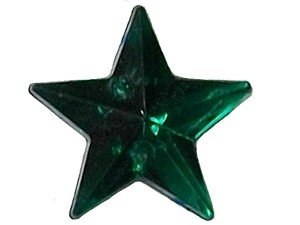 Wholesale Acrylic Jewels - Emerald Sew-In Gemstone - Star, 16mm - 144 jewels