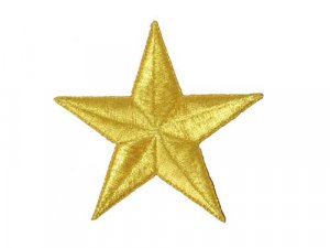 Applique - Star - 3"  Gold Metallic