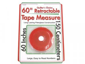 Sullivans Retractable Tape Measure, Red 60"