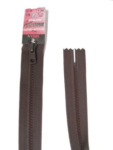 YKK Separating Zipper - One Way Opening, 22" - #570 Sable