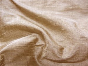 Silk Dupioni Fabric - Almond Paste