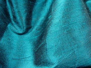 Silk Dupioni Fabric - Teal