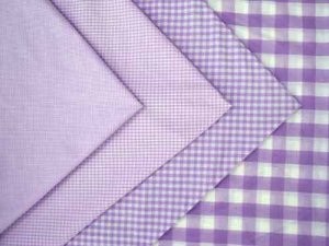 Wholesale Gingham Check Fabric - Lilac 20 yards