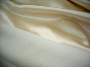 Kasha Satin - Flannel Back Winter Coat Lining - Ivory