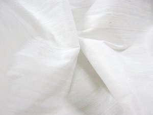 Thai Silk Dupioni Fabric - White