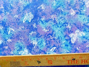 Quilting Cotton Print Fabric - Blue Butterflies